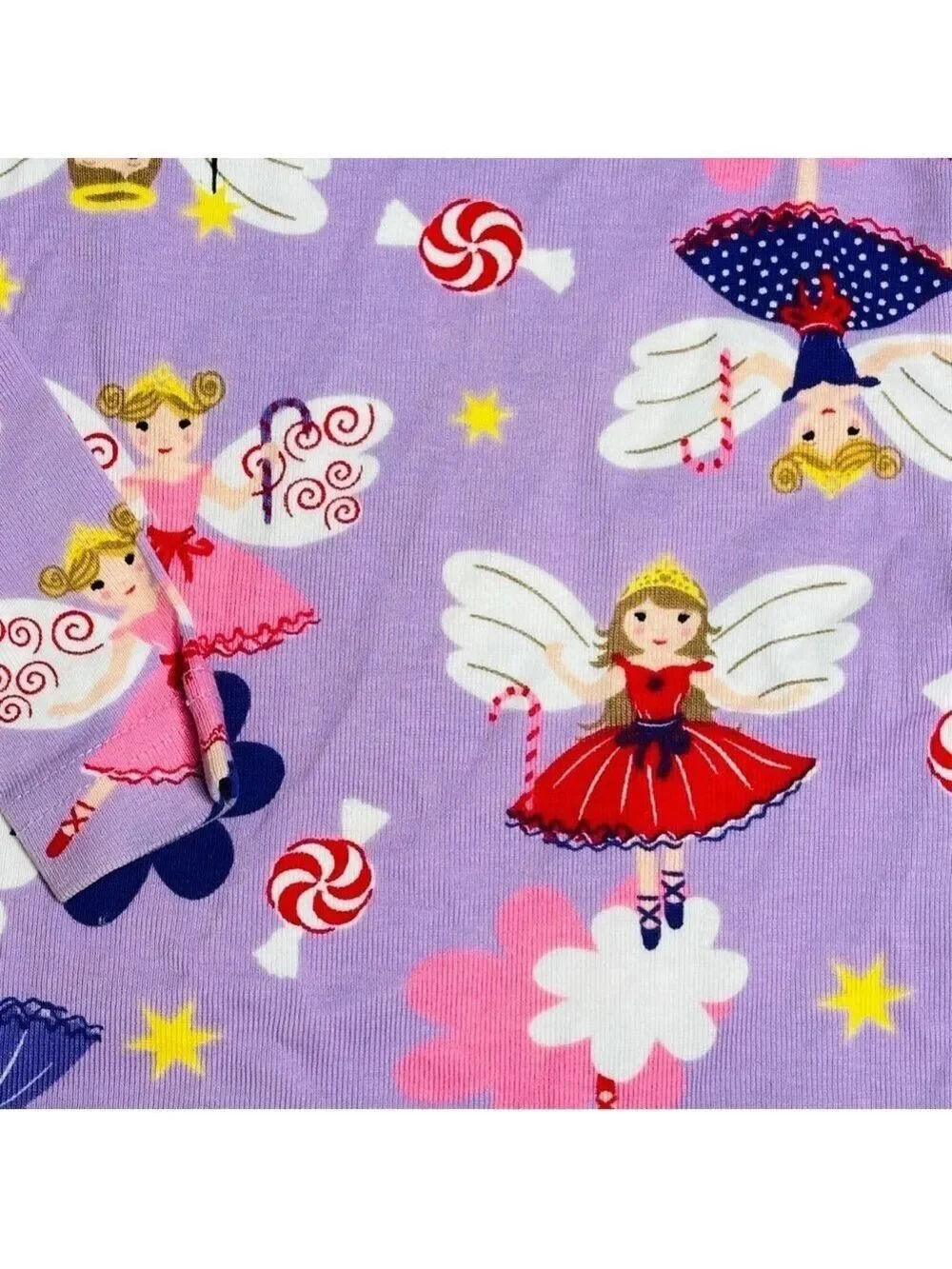 Hanna Andersson Fairy Candy Long Sleeve Wrap Top Purple Girls Size US 3‎ Eur 90